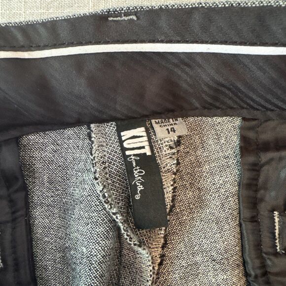 Kut From The Kloth Thick Heavy Knit Stretchy Tweed Look Ankle Pants Womens Sz 14 - Picture 9 of 14